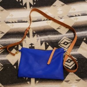 Royal Blue Leather Crossbody